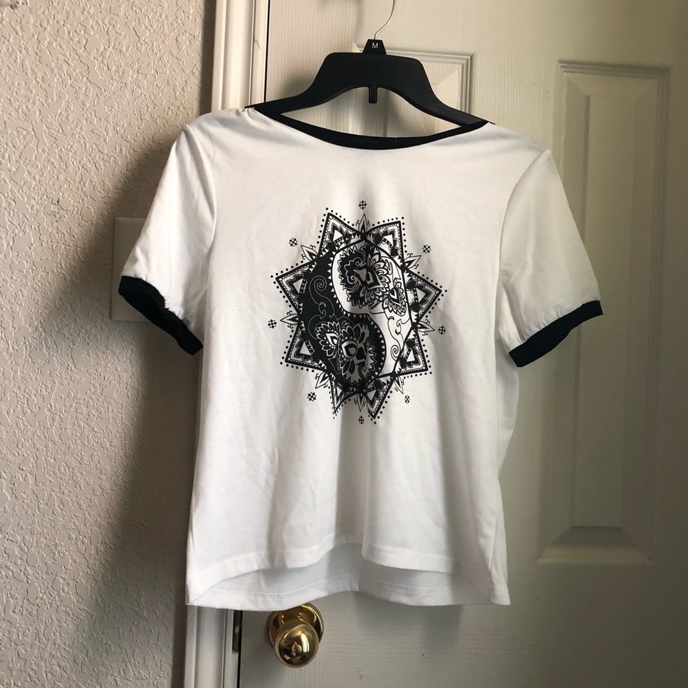 Black and white YinYang top from Zaful
